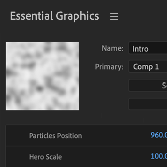 Essential Graphics Panel